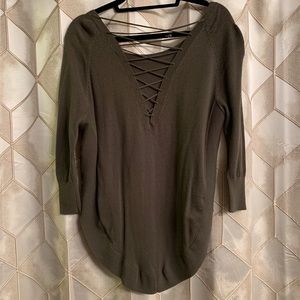 Cross-Cross Back 3/4 Length Sweater